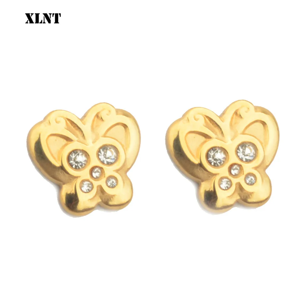 XLNT блестящие стразы серьги-гвоздики с кристаллами и камнями для женщин свадебные