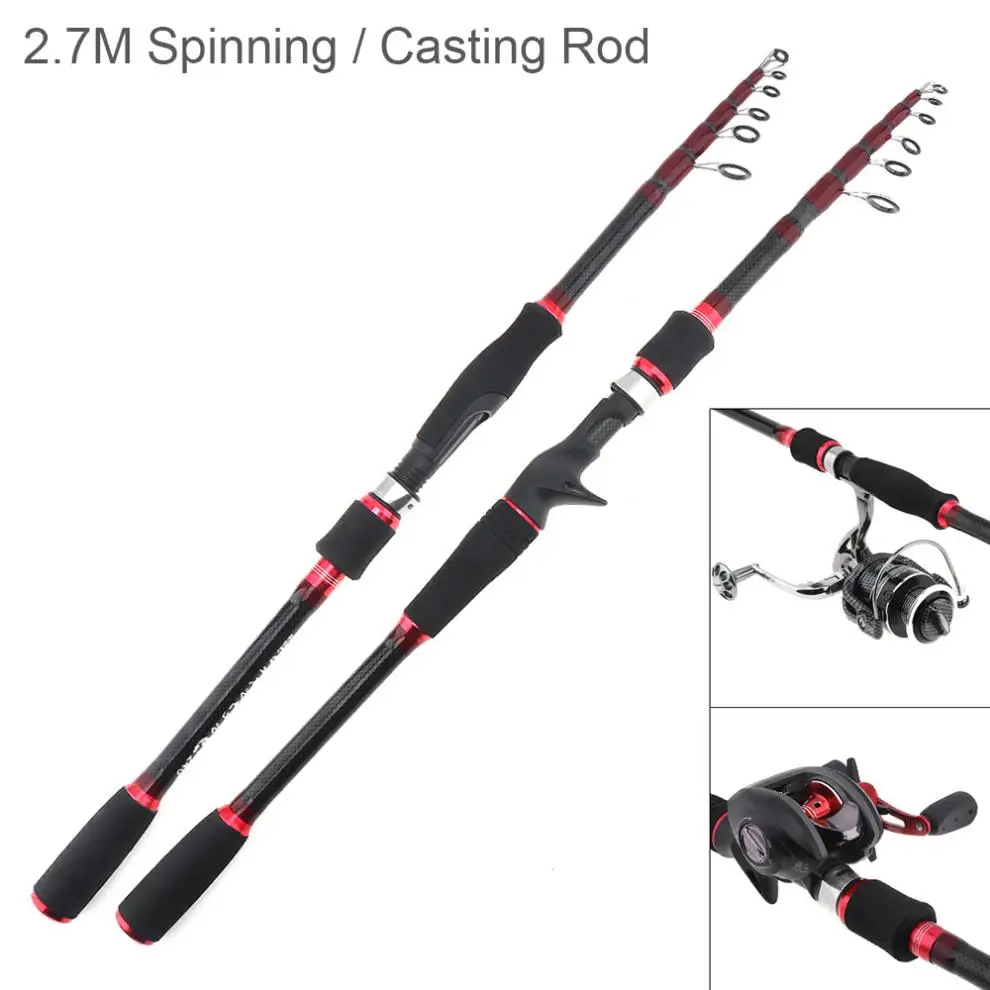 Удочки из углеродного волокна для ловли на приманку 2 7 м секций ультралегкое