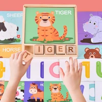 word puzzle with letters wooden montessori spell word game early learning jigsaw alphabet preschool educational baby toys