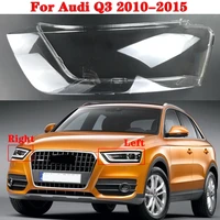 car front headlight cover for audi q3 2010 2015 auto headlamp lampshade lampcover head lamp light covers glass lens shell caps