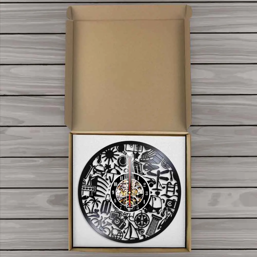 Тема для путешествий декоративные бесшумные кварцевые настенные часы сделаны из