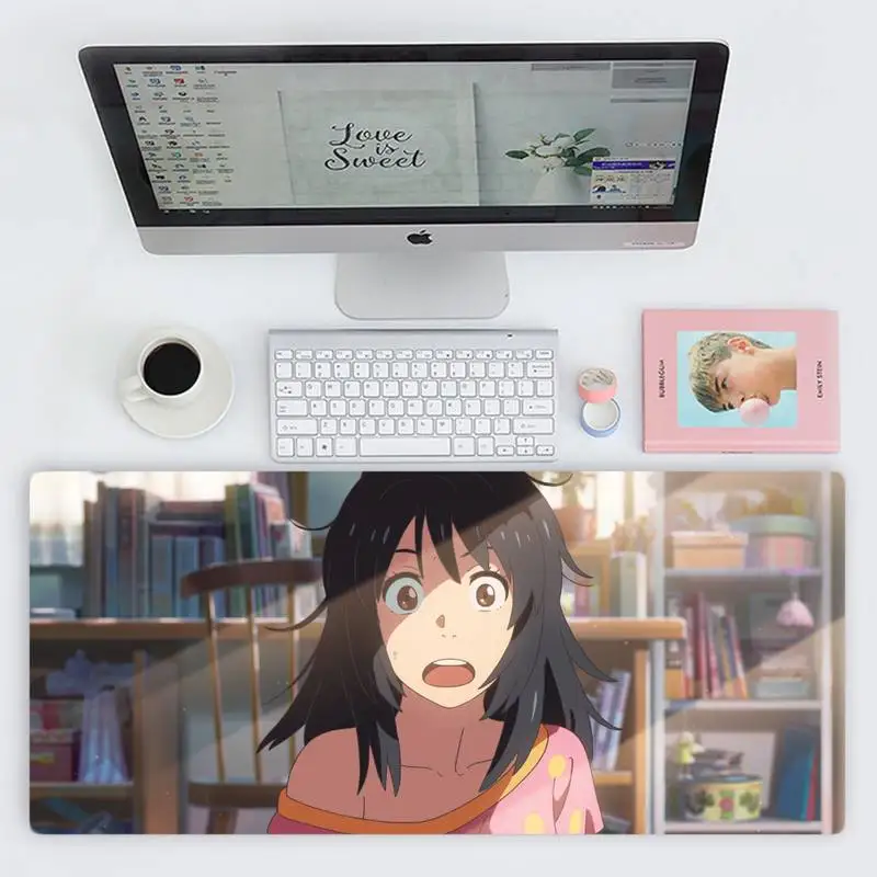 

Anime your name Laptop Gaming Mice Mousepad Desk Table Protect Game Office Work Mouse Mat pad X XL Non-slip Laptop Cushion