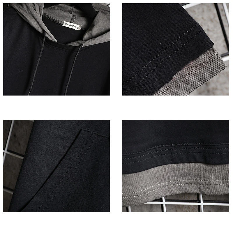 Футболка Idopy мужская с капюшоном японская городская мода пуловер в уличном стиле