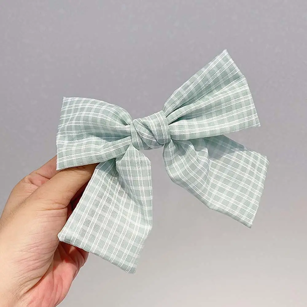 

Fashion Hair Accessories New Women Girls Cute Plaid Bow Hairpins Sweet Hair Clips Headband Barrettes Lovely Hair Ornament