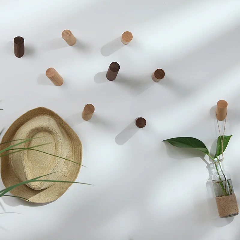 Крючок для одежды на твердой деревянной стене креативный деревянный крепкий