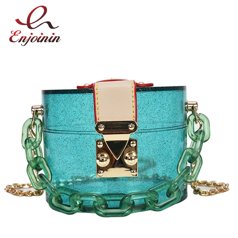 

Текстурированная акриловая круглая сумка-мешок на цепочке 2021trend, женская сумка-мессенджер, женская дизайнерская сумка через плечо и кошель...