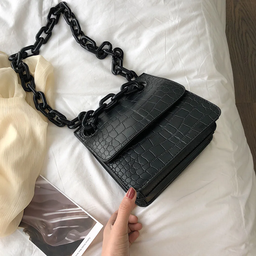 Сумки через плечо из искусственной кожи с узором под камень для женщин 2020