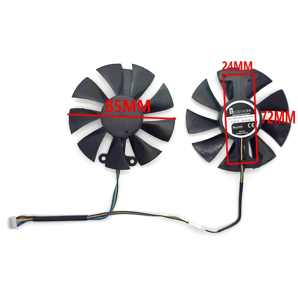 Охлаждающий вентилятор Red Devil RX470 RX480 RX580 для видеокарт PowerColor Radeon Dragon AX RX 480 470 580 |