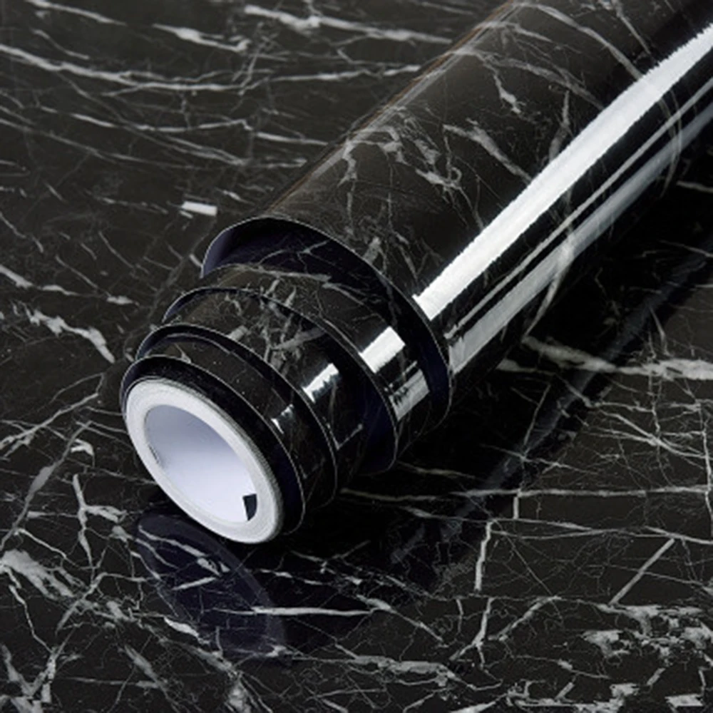 Самоклеящиеся обои из ПВХ с мраморным рисунком Настенный декор сделай сам для