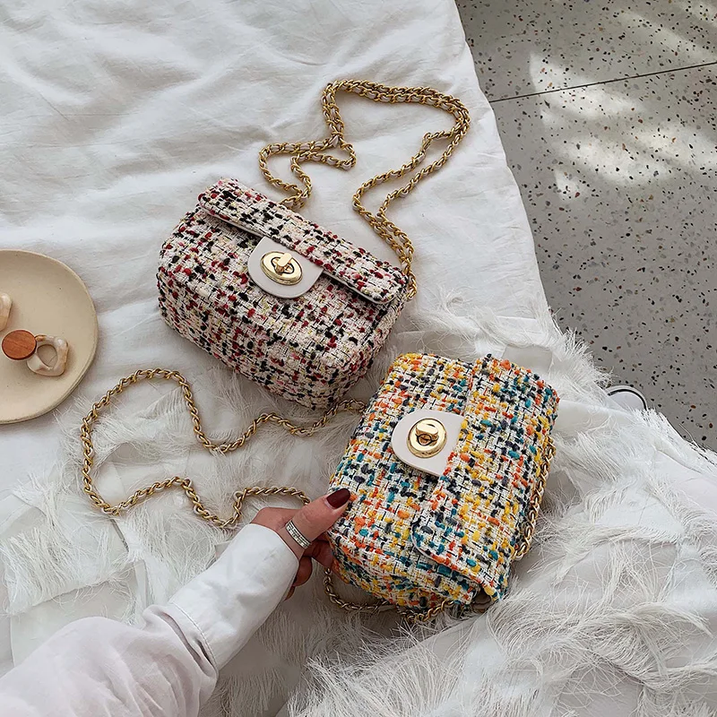Сумка через плечо для женщин осень-зима instagram модная маленькая сумка на плечо с цепочкой
