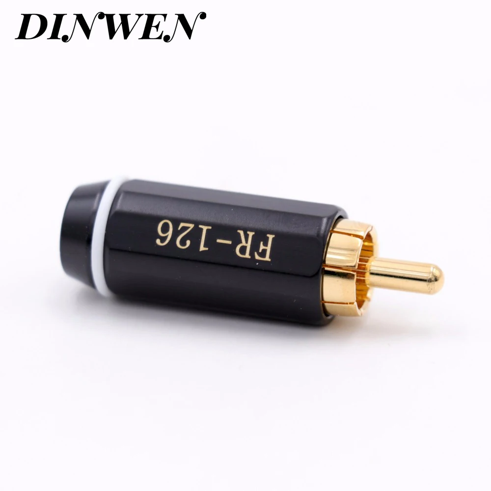 Gold Plated 3.5mm Male RCA Plug Connector Adapter for CD Player AMP TV Audio Video Terminal Solder Free