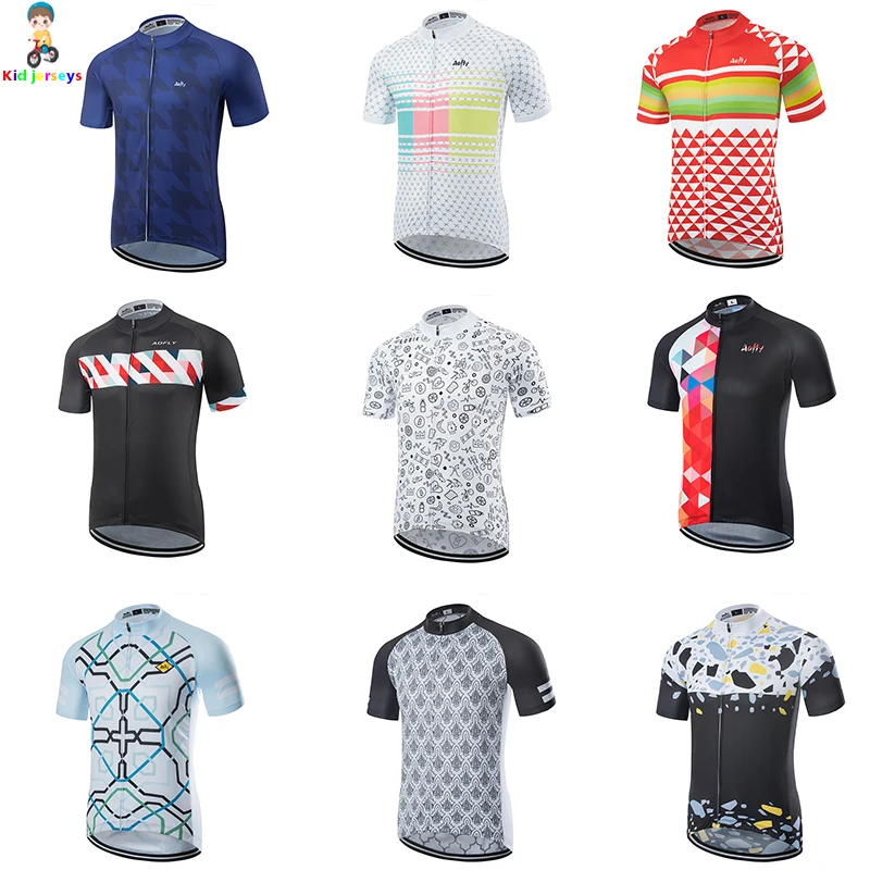 Aofly/быстросохнущая велосипедная майка с короткими рукавами для мальчиков и