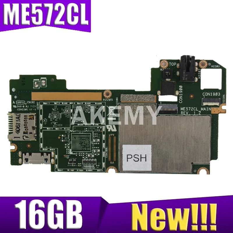 Новинка! Akemy Mainboard для ASUS Memo Pad 7 M E572CL 16GB 2G LTE материнская плата логическая планшет