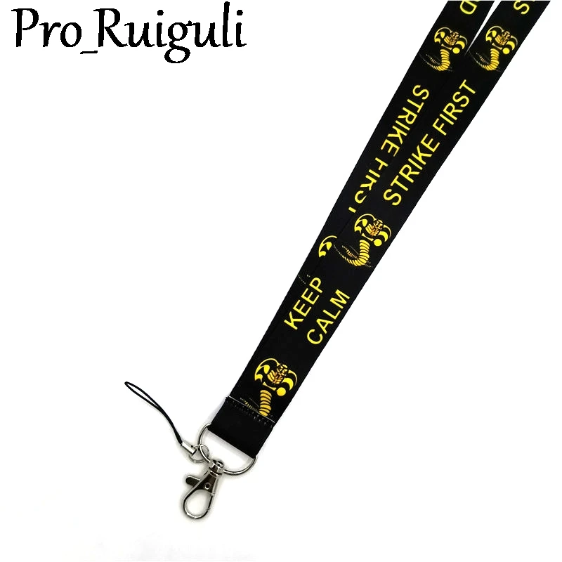 Cobra kai Neck Strap Lanyard keychain Mobile Phone ID Badge Holder Rope Key Chain Keyrings cosplay Accessories Gifts | Дом и сад