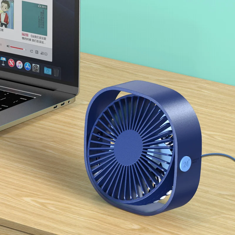 

Mini Fan Desktop USB Portable 3 Speed USB Gadget Cooling Air Fan 360 Rotation Adjustable Angle For Office Traveling Household