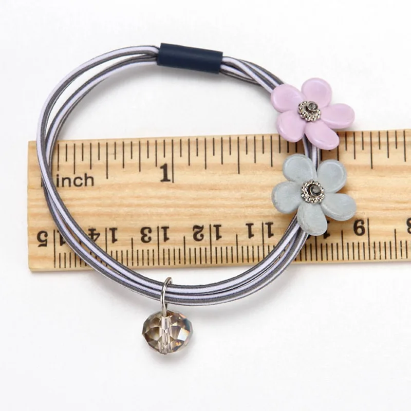 

Fashion Flowers Elastic Hair Bands Multilayer Hair Ring Ponytail Holder Headband Rubber Band For Women Girls Hair Accessories