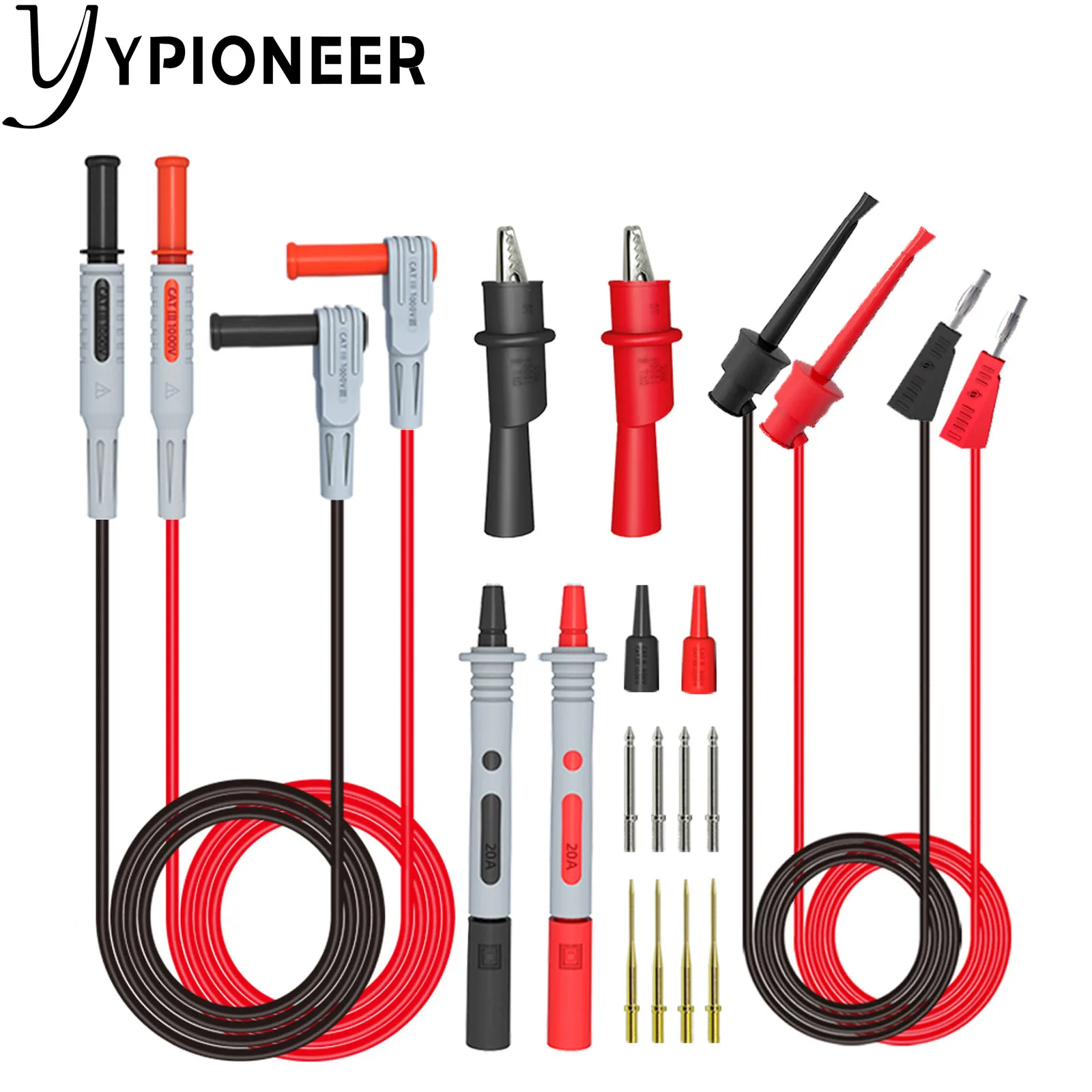 Набор измерительных щупов YPioneer P1308B с зажимами типа крокодил штекером банан и