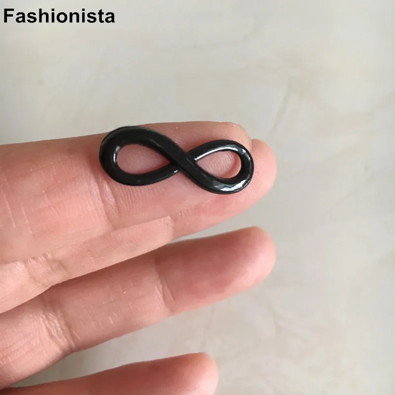 60 шт.-ювелирные изделия черное Гальваническое: бесконечное очарование разъем с