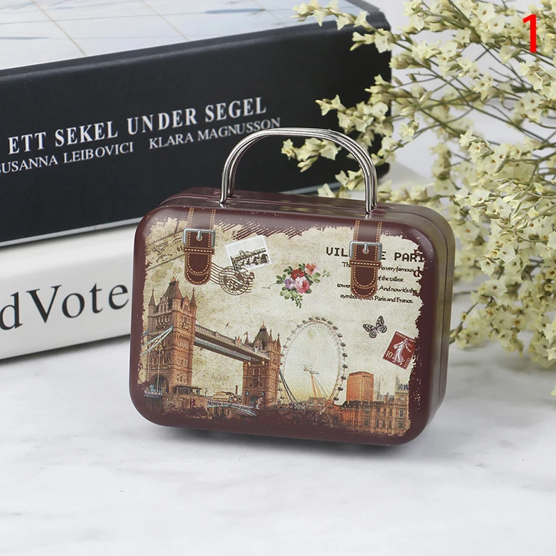 

1 Piece Luxury Mini Cute Fake Luggage Case False Eyelashes Steel Empty False Eyelash Storage Box Unique Storage Box