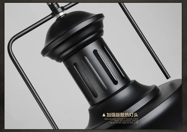 

Nordic Black Rust Industrial Pendant Light Fixture E27 Holder Loft Hanging Iron Lamp shade Home Attic Suspension Luminaire