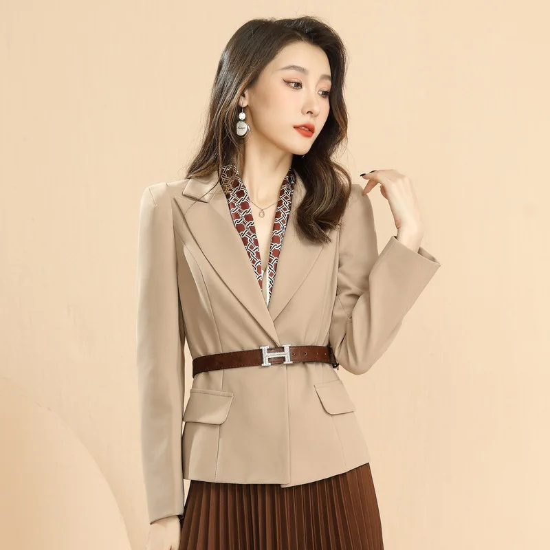 Женский облегающий костюм S-2XL высокого качества офисная короткая куртка