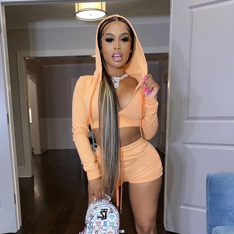 2020 Новая Осенняя Женская толстовка с капюшоном повседневный костюм | одежда