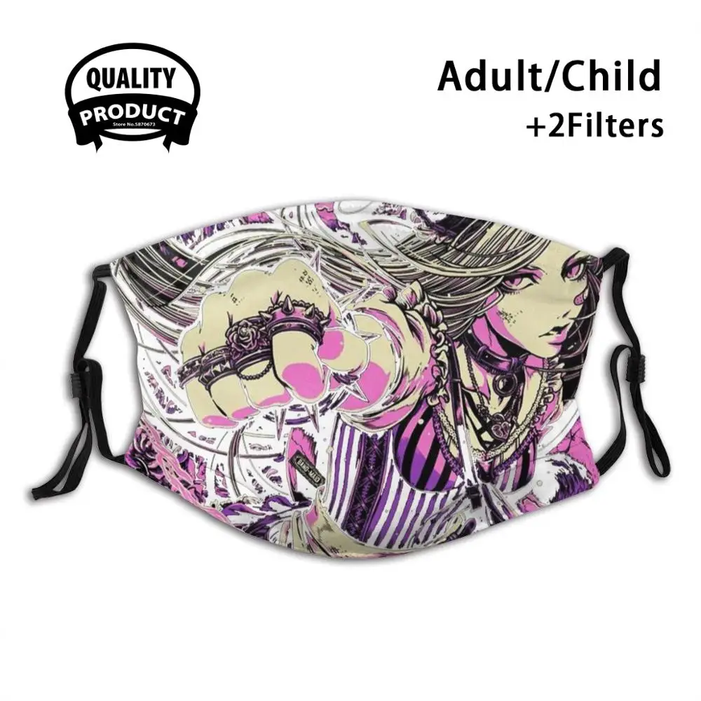 

Girl Rock Band Reusable Mouth Mask Washable Filter Anti Dust Face Masks Band Maid Japanese Girl Band Rock Metal Music
