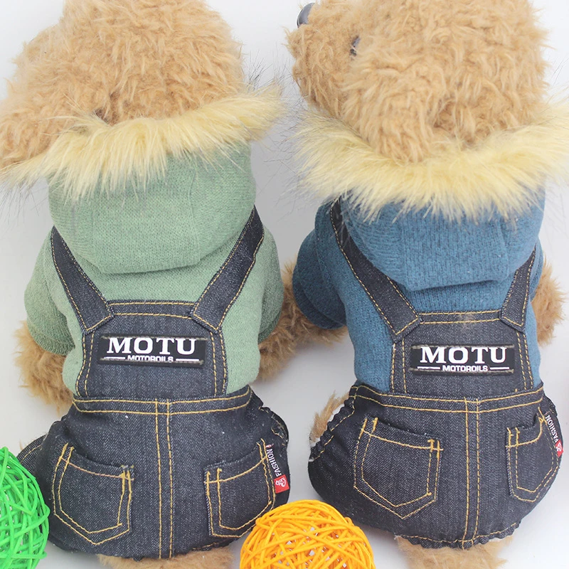 Теплые джинсы для собак новейшего дизайна утепленная одежда домашних животных с
