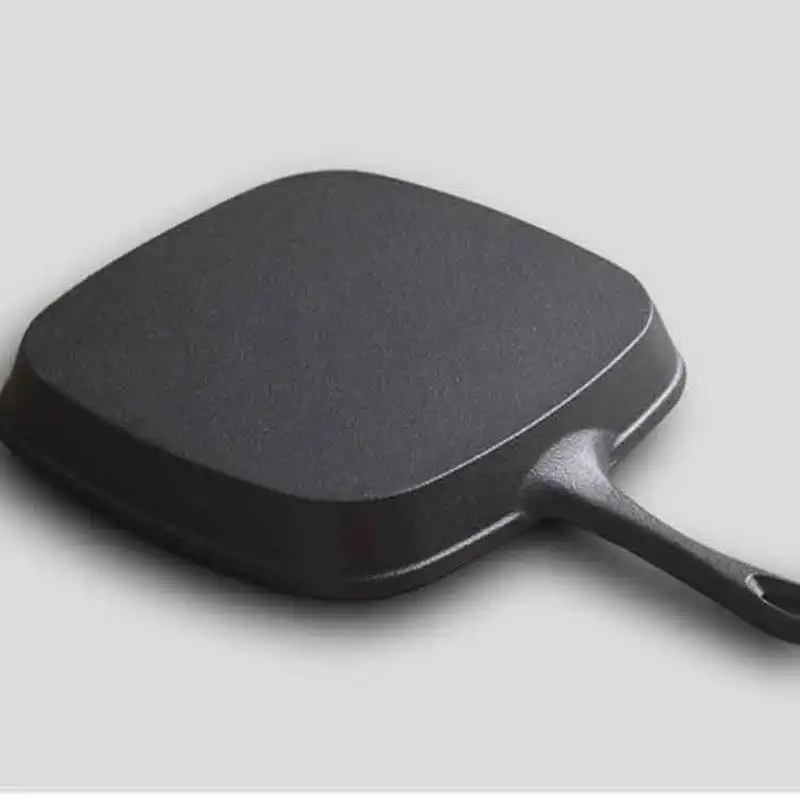 Чугунный жареный горшок для стейка домашний Сковорода в полоску специальный без