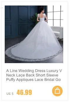 Vestidos De Novias Белое Бальное Платье Свадебное платье Элегантное V образным вырезом с коротким рукавом и аппликацией вышитый бисером кружева для невесты платья Robe De Mariee