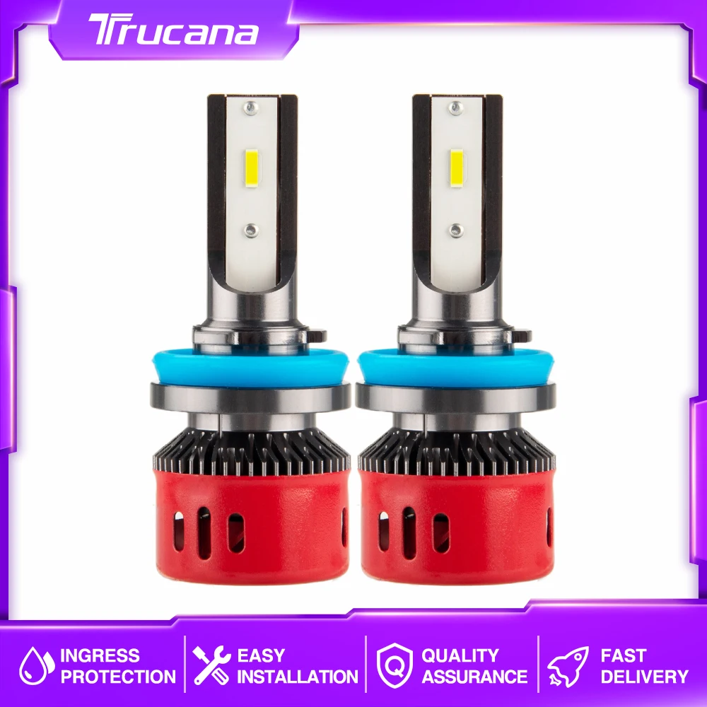 

2 шт., автомобисветодиодный светодиодсветодиодный лампы H4 H7 Canbus CSP H1 H11 9005 HB3 9006 HB4 12 в 6000K