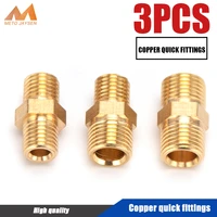 pcp copper m10x1 m8x1 double end male male plug female thread quick coupler connector air socket connection fittings 3pcsset