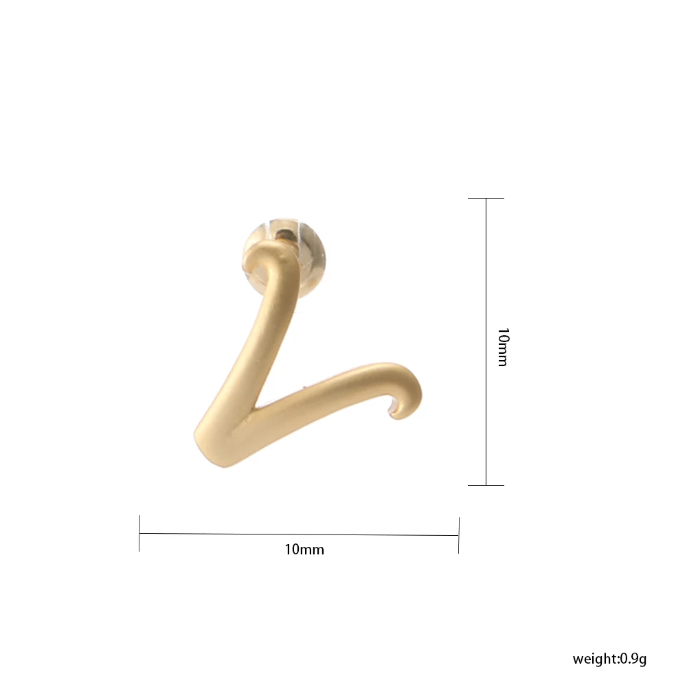 

ELEGANCE11 Metal Punk Stud Earrings for Earrings Letter V Shape Statement Earrings for Christmas Party Jewelry