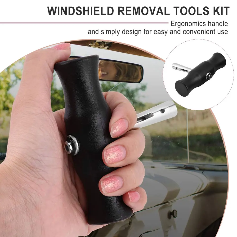 

Car Windshield Removal Tool Kit Professional Windscreen Remover Window Glass Wire Saw Hand Tool Handle Window Glass Cutting Wire