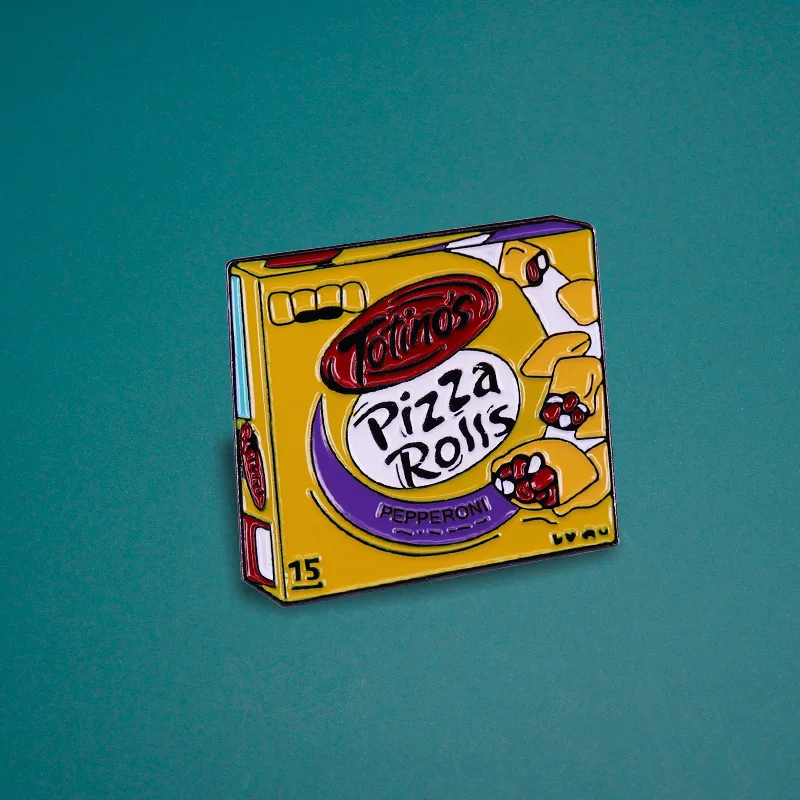 Эмалированная булавка TTTotino's в виде рулонов пиццы значок для еды Подарочная