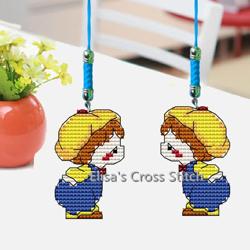 

152 Stich Kits Phone Key Bag Hanging Accessories Craft Needlework Packages Counted Cross-Stitching Kit Homefun Cross Stitch