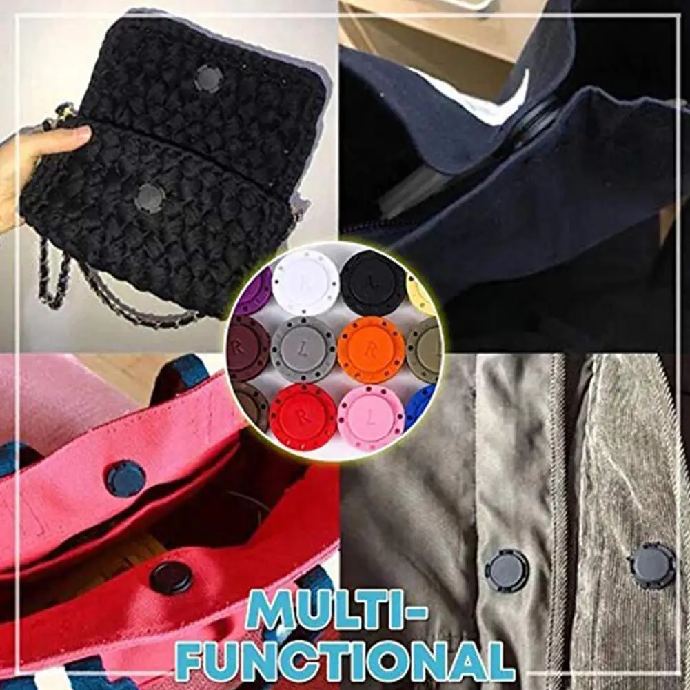

2/4 Pair High-Grade Invisible Plastic Magnet Button Buckle Clothing Decoration Handwork DIY Clothing Crafts Invisible Snaps Drop