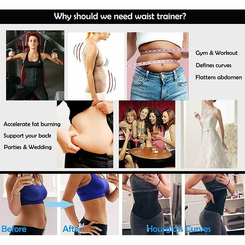 

Body Shaper Latex Waist Trainer Slimming Underwear Cincher Corset Slimming Belt Modeling Strap Shapers Slimming Corset Shapewear