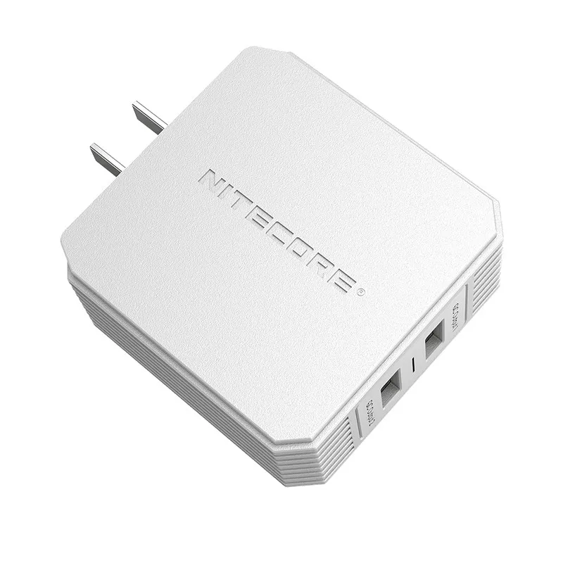 NITECORE UA42Q 2-Порты и разъёмы QC USB адаптер 36 Вт QC 3,0/2,0 доступны двойной Порты эффективный высокоскоростной зарядный адаптер