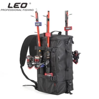 new leo black multi function waterproof fishing tackle storage bag outdoor shoulders backpack cross body sling fishing bag