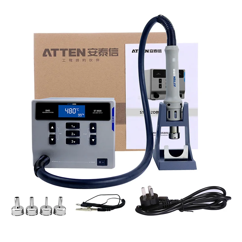 ATTEN ST-862D 1000W Hot Air Gun Digital Display Desoldering Station Rework Station Automatic Sleep  Mobile Phone Repair Tools