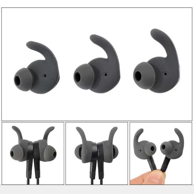 

6Pcs Silicone Earbuds In-Ear Tips Ear Hook Buds Replacement for Huawei xSport Honor AM61 Sports Headset Eartips Ear Gels