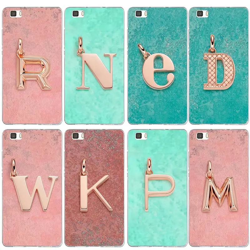 Мягкие прозрачные чехлы из ТПУ с буквенным алфавитом для Huawei P8 P9 P10 P20 P30 Honor 6X 7X 7 9