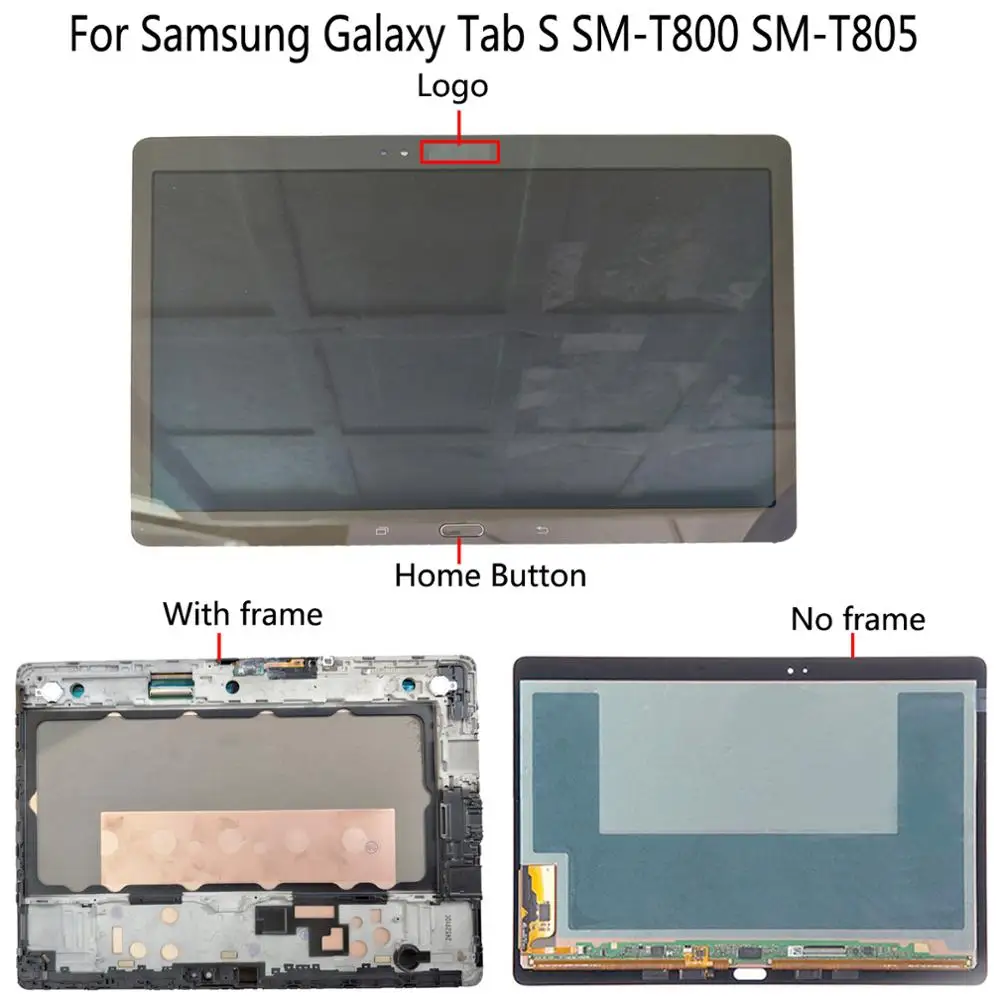 Shyueda-pantalla LCD AMOLED para m&oacute;vil, digitalizador de pantalla t&aacute;ctil con Marco, Original, para Samsung Galaxy Tab S SM-T800, SM-T805, 10,5 ", 2560x1600-0