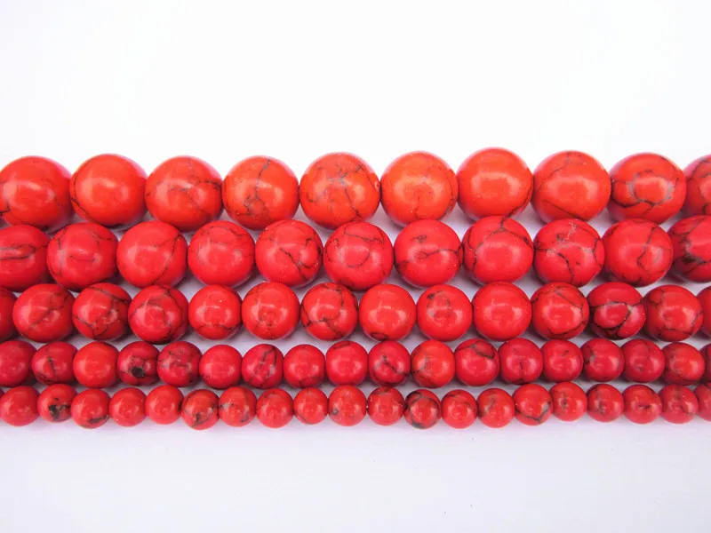 STENY красный цвет рандомная фурнитура для ювелирных изделий свободные бусины howlite