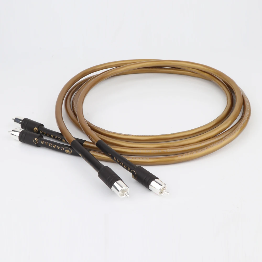 Кабель Cardas hifi rca jack с покрытием из чистой меди серебристый 2RCA to2 RCA Audio или 2XLR на 1