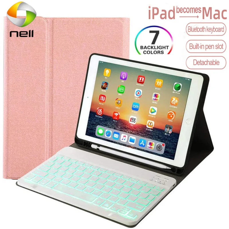 

Backlit Keyboard Cover Case iPad 9.7 10.2 5th 6th 7th Generation iPad Air 1 2 3 Pro 10.5 11 12.9 Mini 1 2 3 4 5 shell