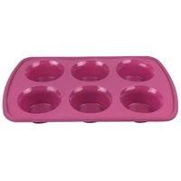6 cavity small cake 100 silicone bread mold ice cream pizza chocolate fruit pie mould baking dishes pans diy baking tools 220g