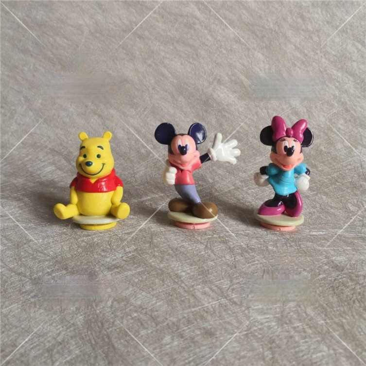 

3pcs Disney Winnie the Pooh Action Figure Dolls Toy Cartoon Mickey Minnie model Toys Decor Birthday Gifts for Children