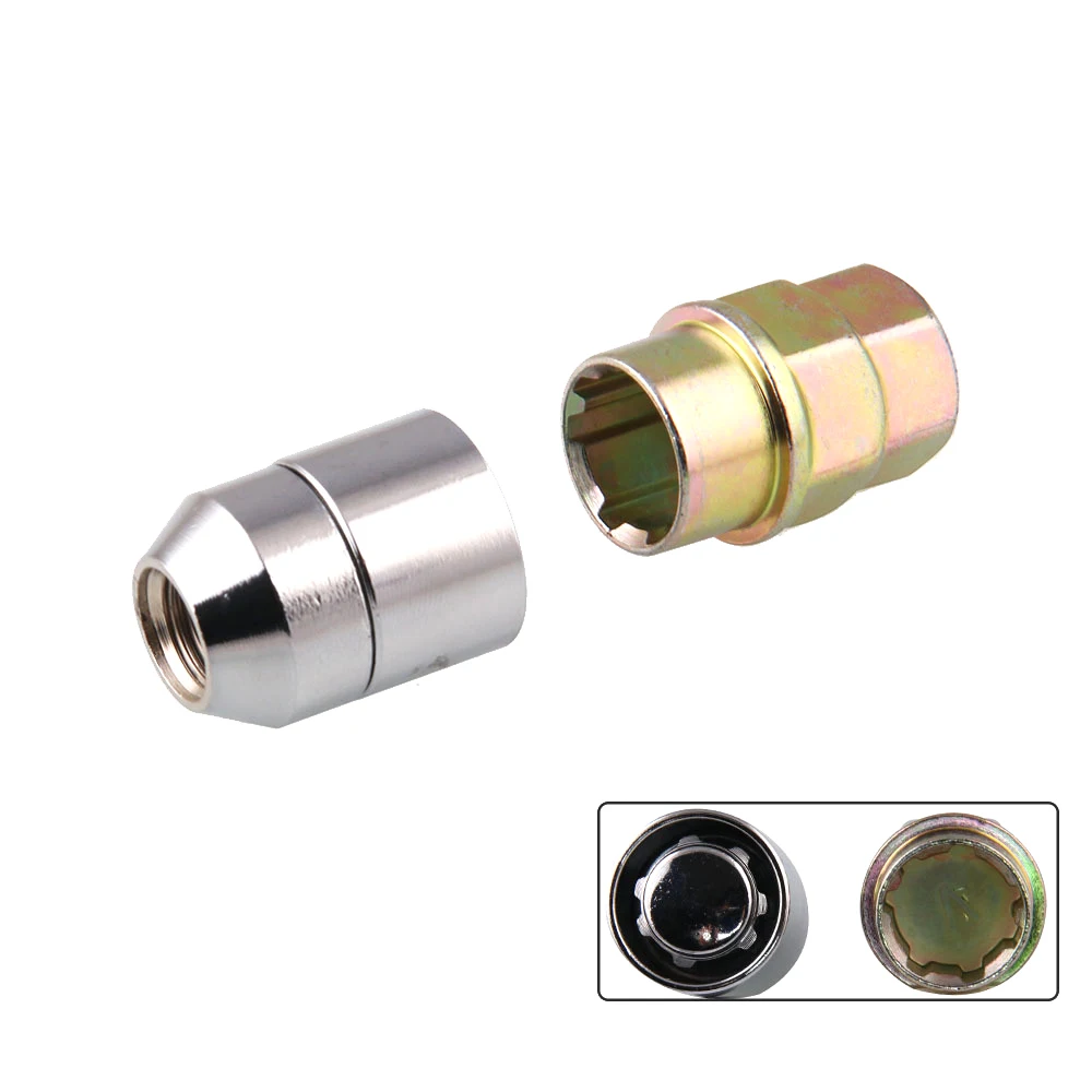 Для Toyota Honda Acura US M12x1.5 автомобильные противоугонные стальные стопорные гайки для колес хромированные гайки 4+ 1 комплект